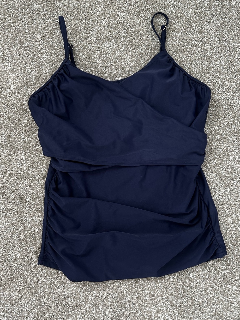 Lime Ricki Faux Wrap Tankini Swim Top